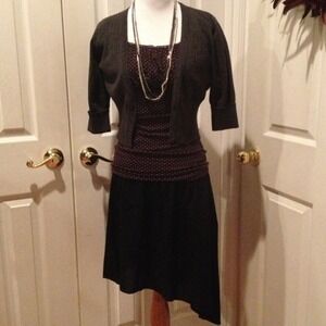Lily White black asymmetrical skirt